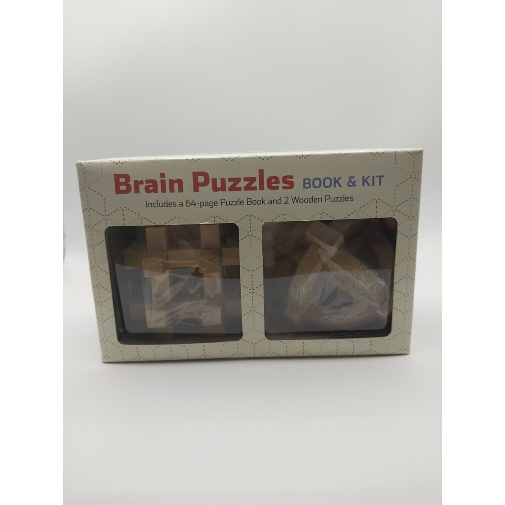 Brain Puzzles- Set Of 2 Wooden Puzzles —Mud Puddle inc. Book & Kit. New 2015 NOS